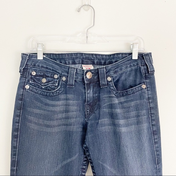 True Religion Women's Billy Jeans Straight Leg Logo Flap Pockets Size 31 - Picture 6 of 15